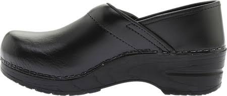 Sanita Black PU Coated Leather Shoes