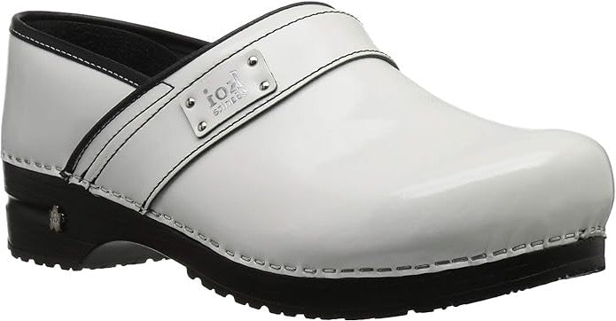 Sanita White Lindsey Professional Patent Leather Shoes