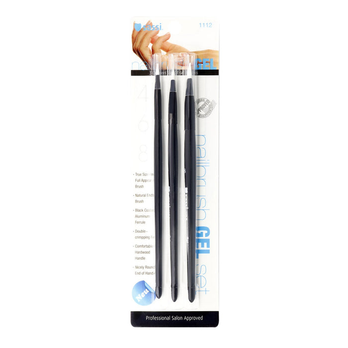 Sassi Nail Gel Brush Set 3pcs - ikatehouse