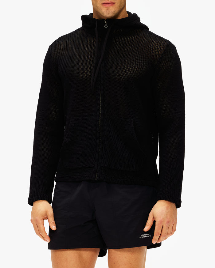 Saturdays NYC Mesh Knit Hoodie