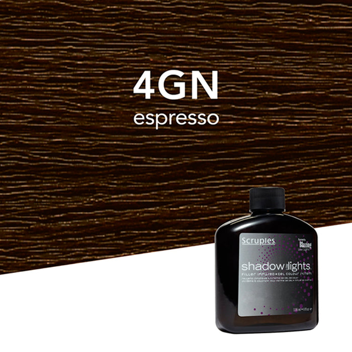 Scruples Blazing Highlights / Shadow Low Lighting Gel Hair Color Shadow Lights 4GN Espresso Professional Salon Products