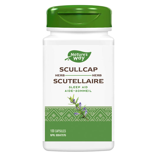 Bottle of Nature's Way Scullcap Herb 100 Capsules
