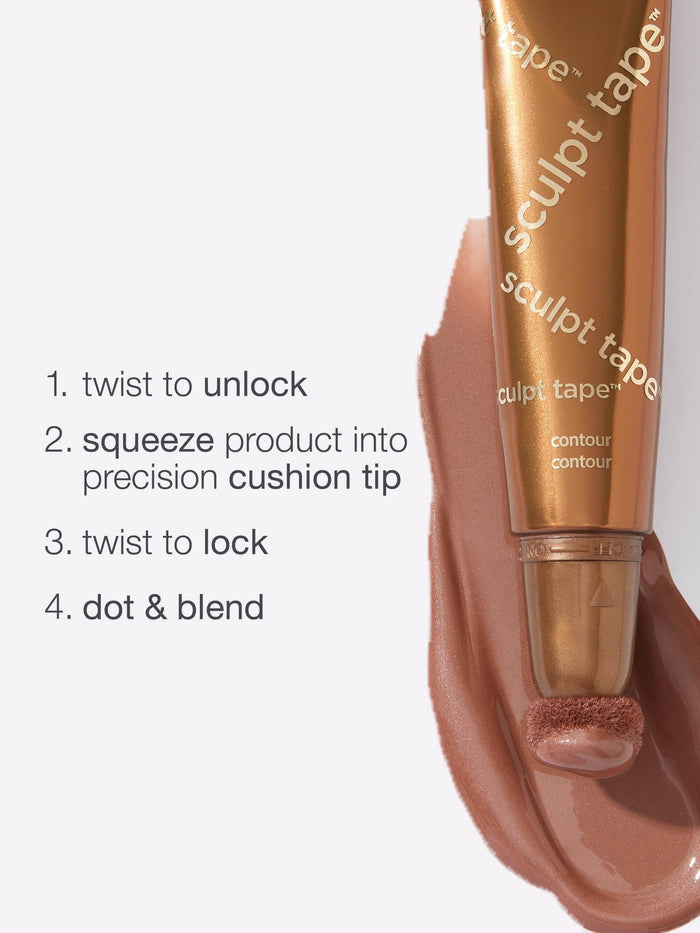Sculpt tape product with application instructions on a white background