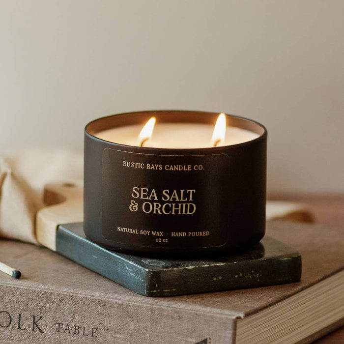 Sea Salt & Orchid 12 oz Soy Candle