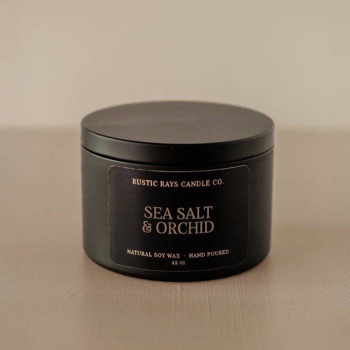 Sea Salt & Orchid 12 oz Soy Candle
