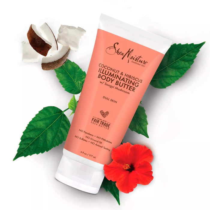 Shea Moisture Coconut n Hibiscus Illuminating Body Butter 6oz - ikatehouse