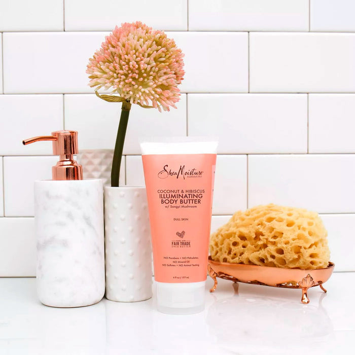Shea Moisture Coconut n Hibiscus Illuminating Body Butter 6oz - ikatehouse