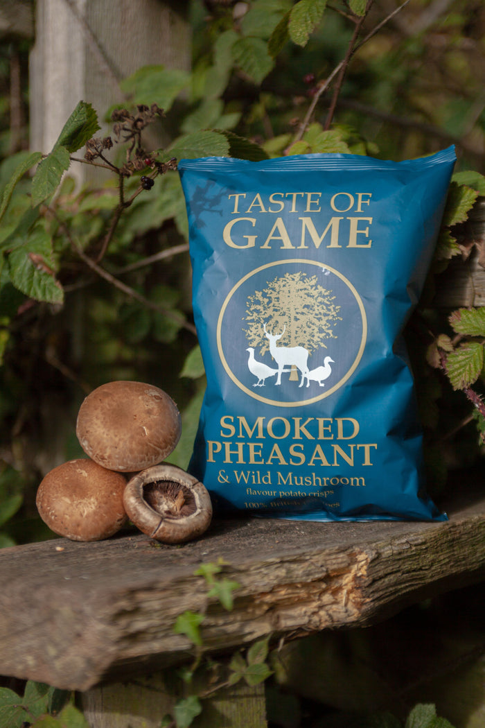 Smoked Pheasant and Wild Mushroom Crisps 150g (Case of 12)