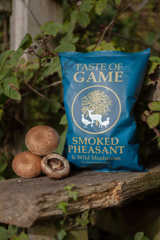 Smoked Pheasant and Wild Mushroom Crisps 150g (Case of 12)