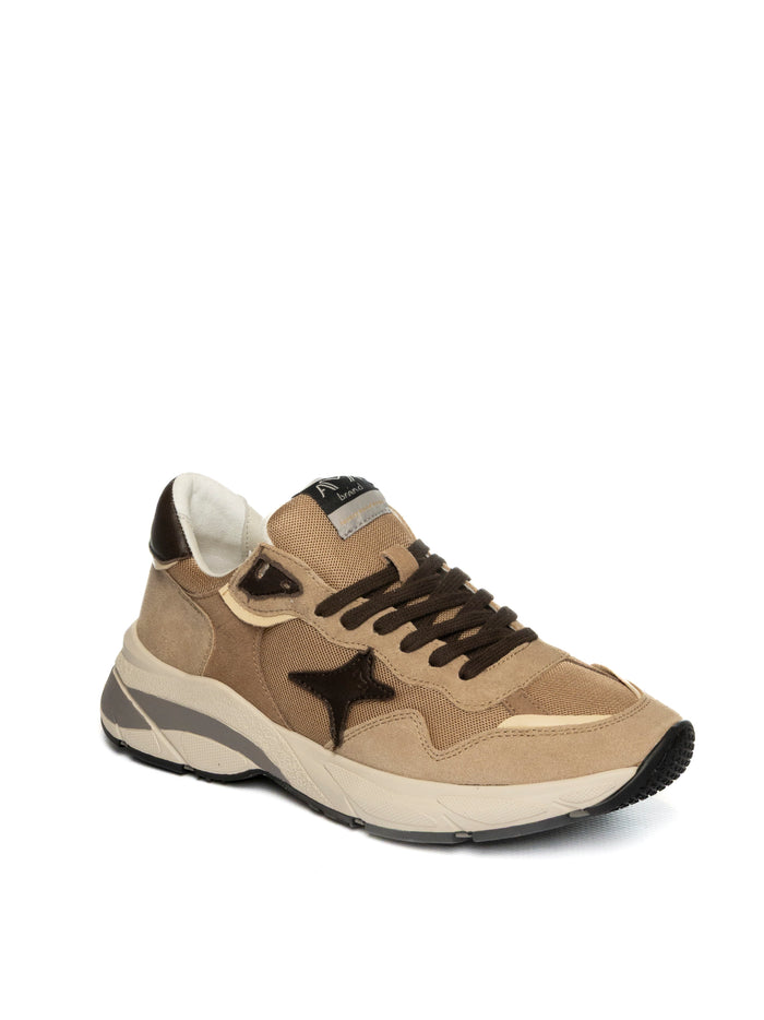 AMA BRAND DELUXE Sneaker moon camoscio beige MOON U 4451-BEIGE