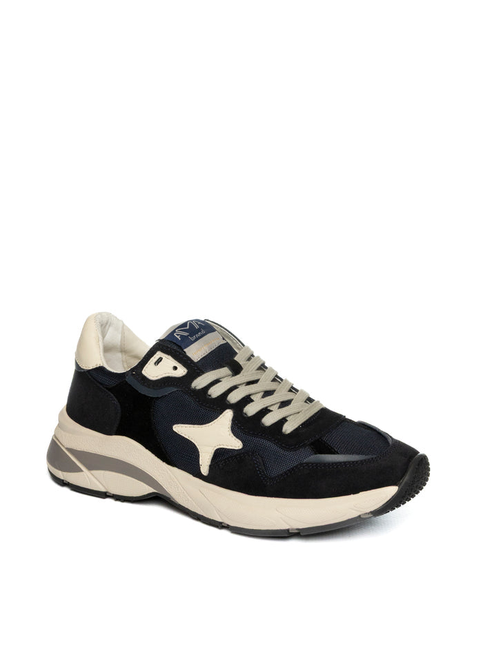 AMA BRAND DELUXE Sneaker moon camoscio blu MOON U 4448-BLU