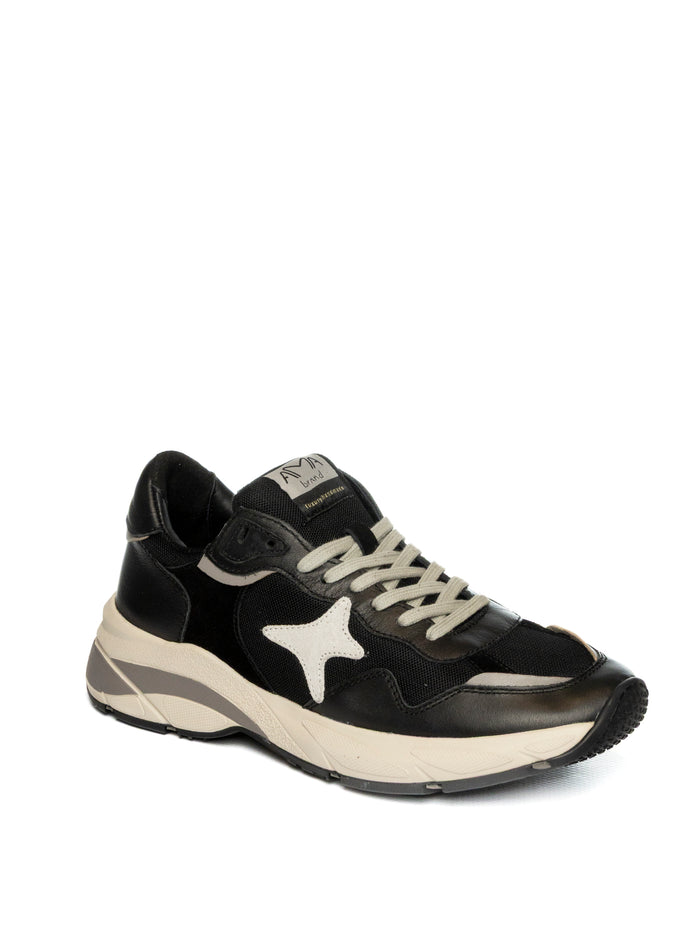 AMA BRAND DELUXE Sneaker moon camoscio nero MOON U 4450-NERO