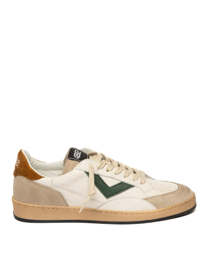 4B12 Sneaker play new bianco/verde PLAYNEW U PELLE/CAM-124