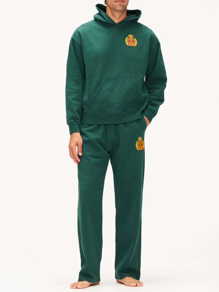 Sporty & Rich NY Crest Embroidered Hoodie