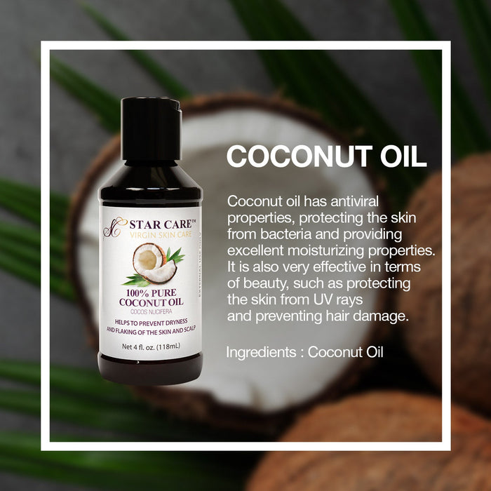 Star Care 100% Pure Coconut Oil 4oz - ikatehouse