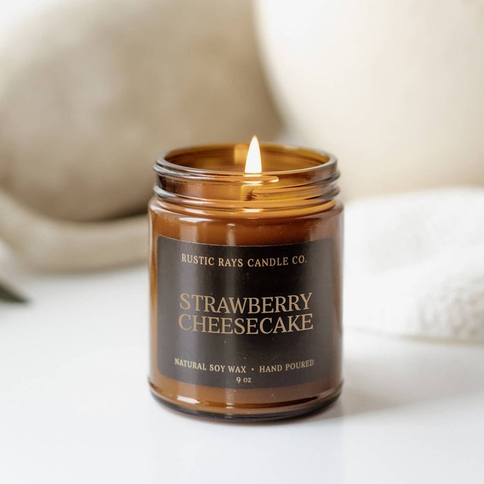 Strawberry Cheesecake 9 oz Soy Candle