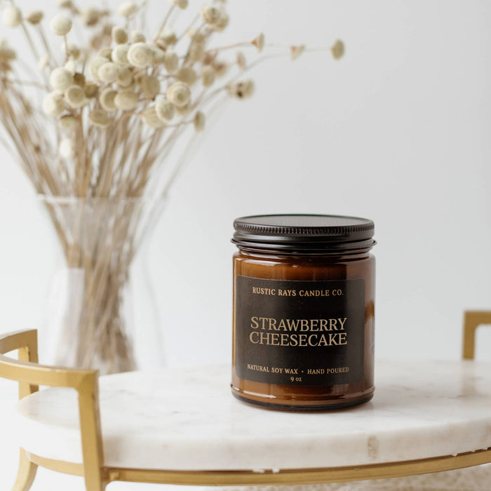 Strawberry Cheesecake 9 oz Soy Candle