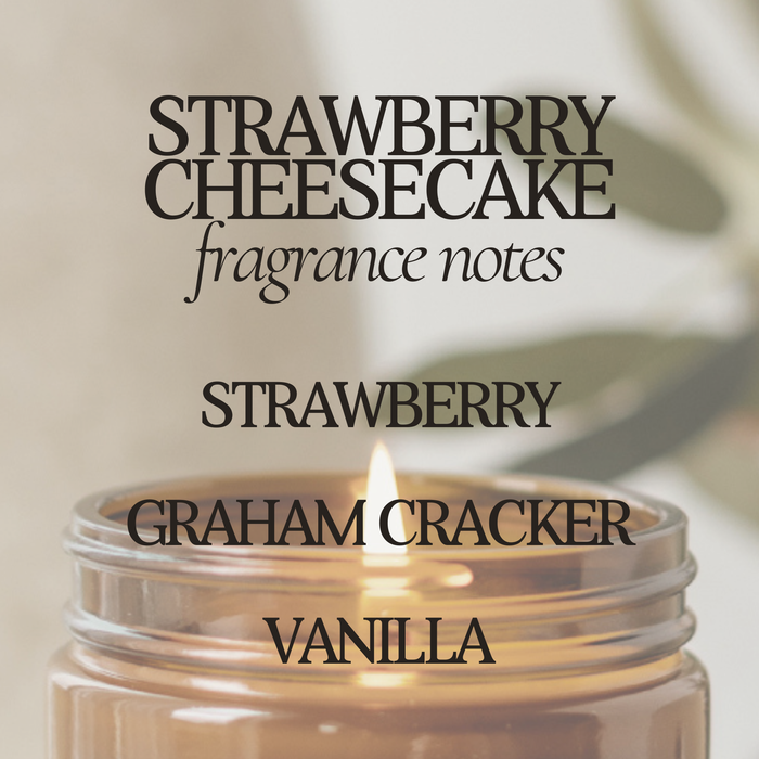 Strawberry Cheesecake 9 oz Soy Candle