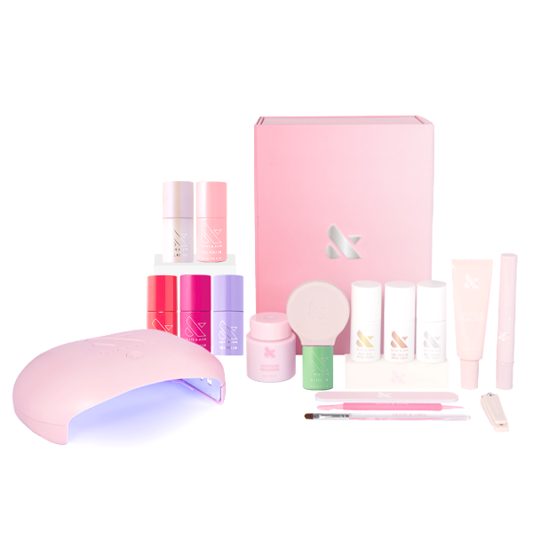 Summer Bestsellers Gel Mani System with gel polish, LED lamp, nail care, and tools for long-lasting at home manicure