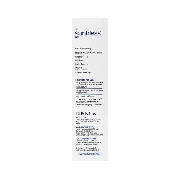 Sunbless Cyclic Silicon Free Sunscreen Gel SPF 50+ PA+++