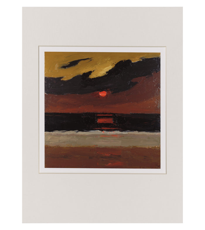 Sunset over Anglesey - Sir Kyffin Williams Mounted Print