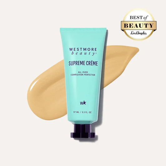 Supreme Creme Light on vanilla background with Best of Beauty Award