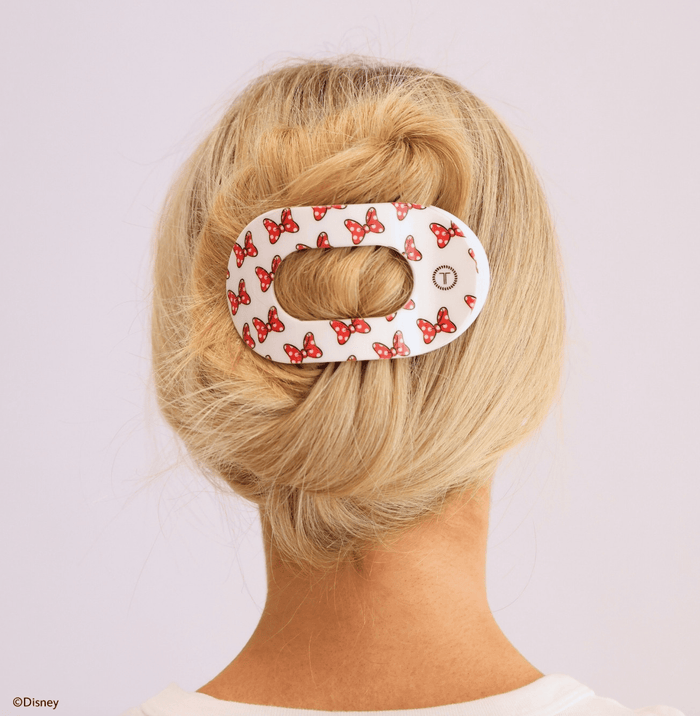 Teleties Flat Round Hair Clip | Large | Minnie Mouse Loves Her Bows! - Aesthetics By Kell