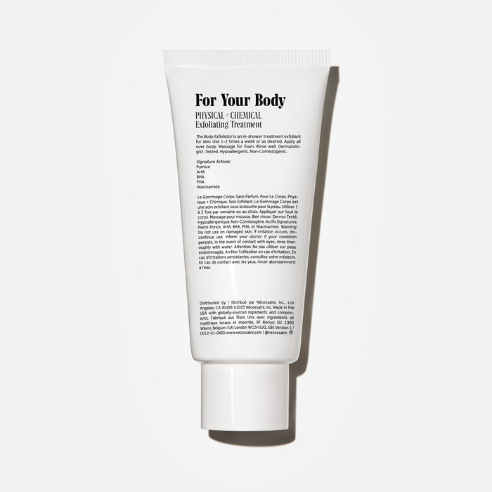 Nécessaire-The Body Exfoliator - Fragrance-Free-Body-02_NECESSAIRE_PDP_THEBODYEXFOLIATORFRAGRANCE-FREE_BACK-The Detox Market |