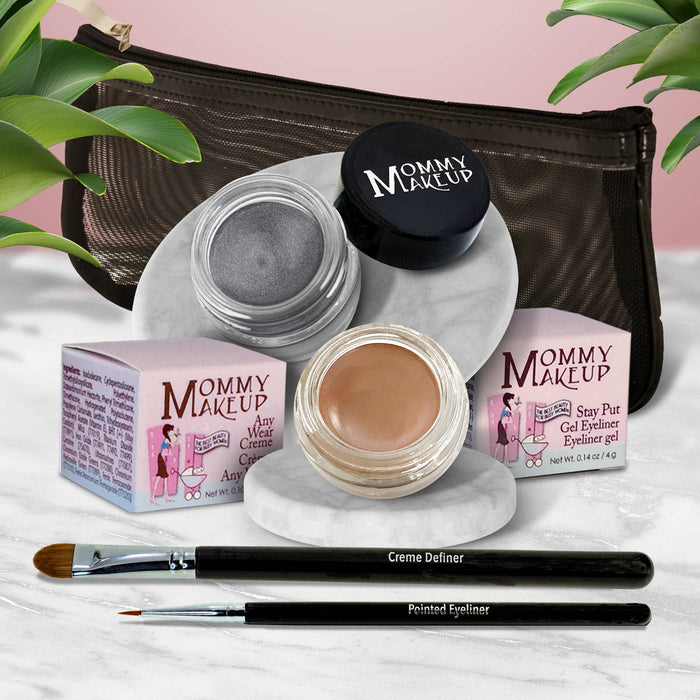 Misty Mocha - A Matte Cool Mocha Beige / Steel Magnolia - Deep grey with shimmer