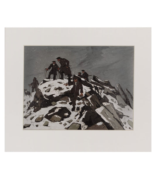 The Gathering - Sir Kyffin Williams Mounted Print