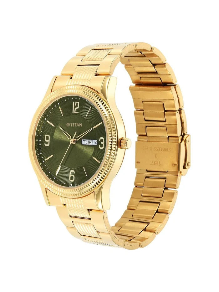 Titan Karishma Round Green Dial Analog Watch - NU1650YM08