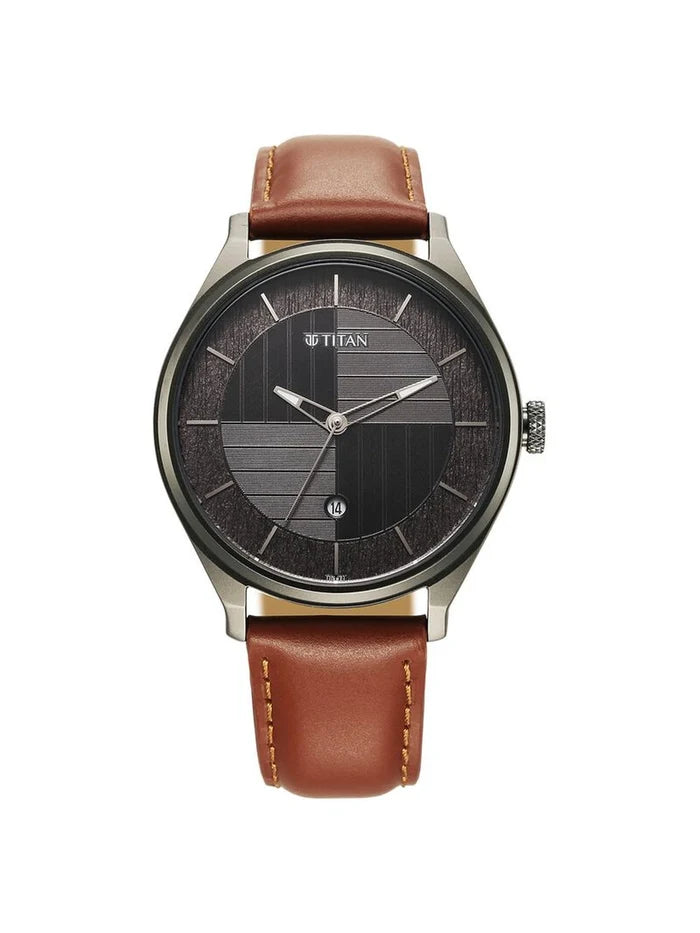 Titan Neo Round Grey Dial Analog Watch - NU1802QL03