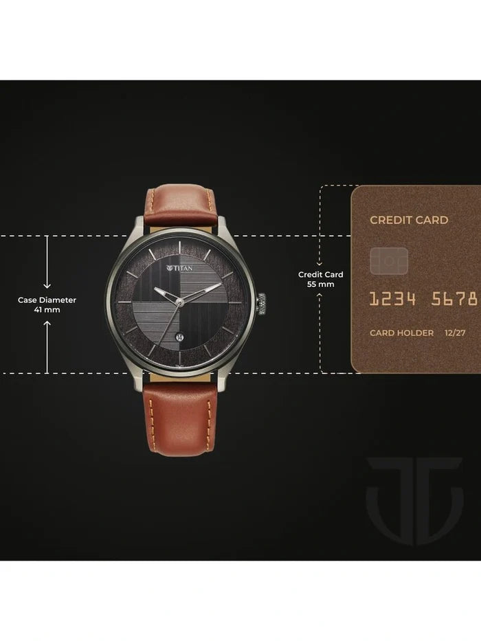 Titan Neo Round Grey Dial Analog Watch - NU1802QL03