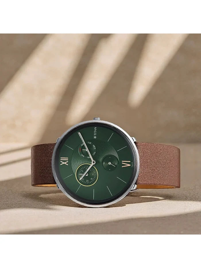 Titan Round Analog Watch - NU1877SL01