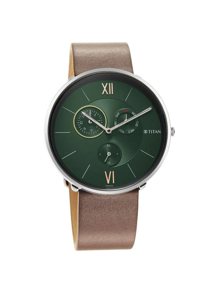 Titan Round Analog Watch - NU1877SL01