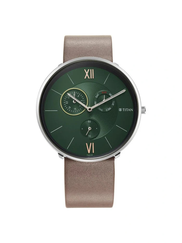 Titan Round Analog Watch - NU1877SL01