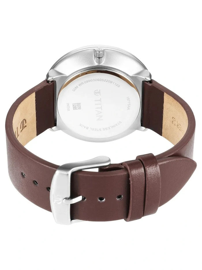 Titan Round Analog Watch - NU1877SL01