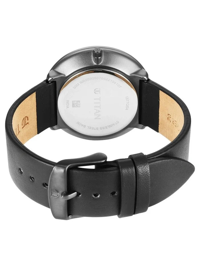 Titan Round Grey Dial Analog Watch - NU1877QL01