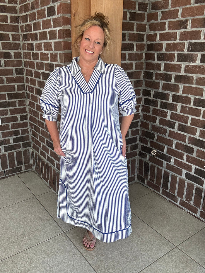 Umgee Striped Midi Dress