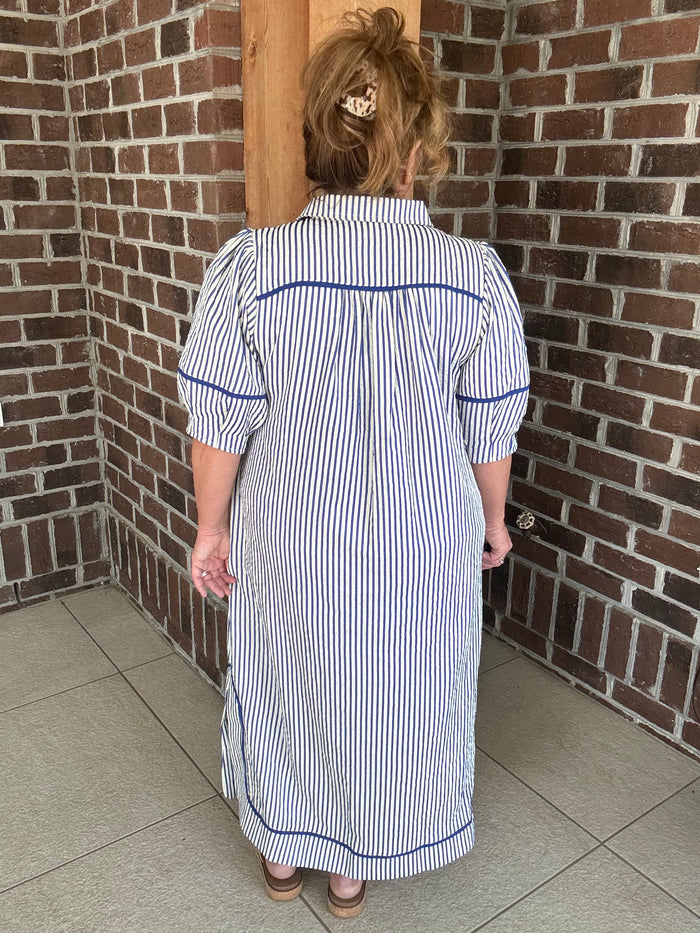 Umgee Striped Midi Dress