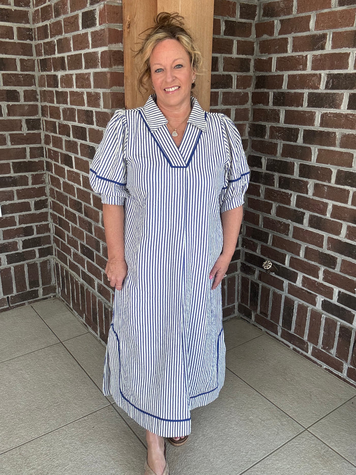 Umgee Striped Midi Dress
