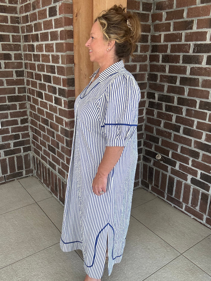 Umgee Striped Midi Dress