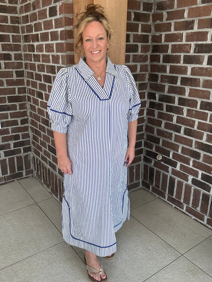 Umgee Striped Midi Dress
