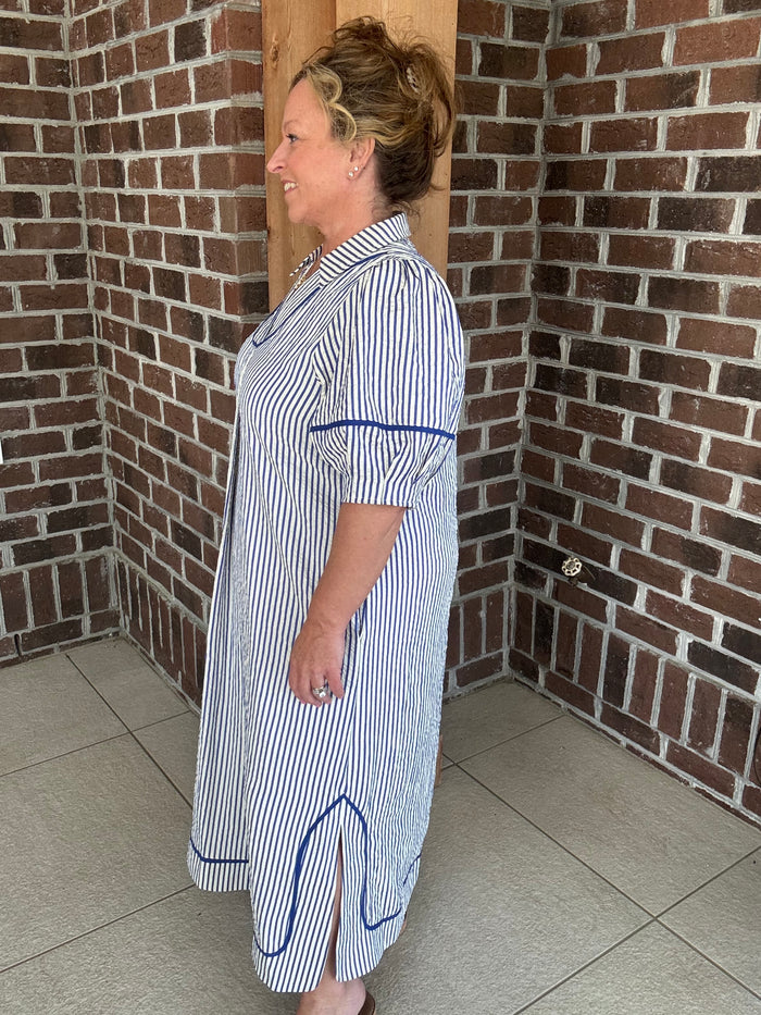 Umgee Striped Midi Dress
