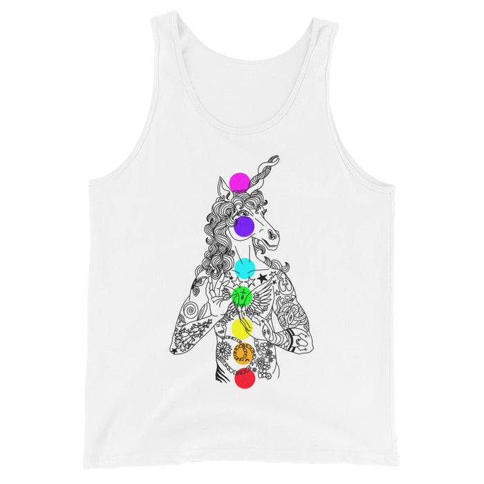 Unicorn Chakras white Tank