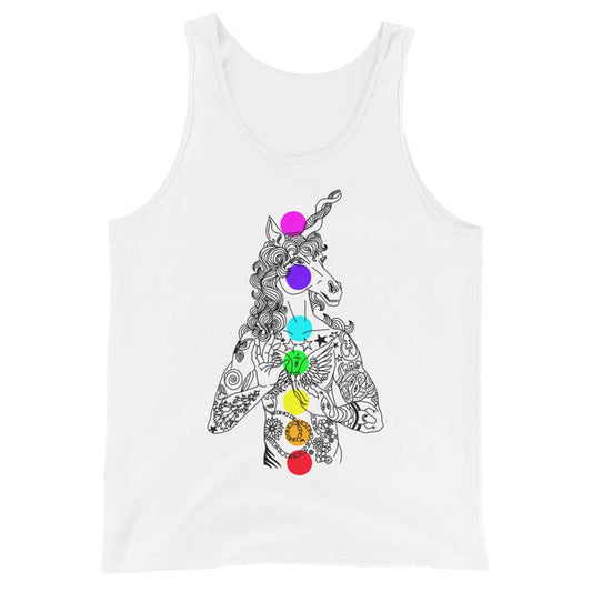Unicorn Chakras white Tank