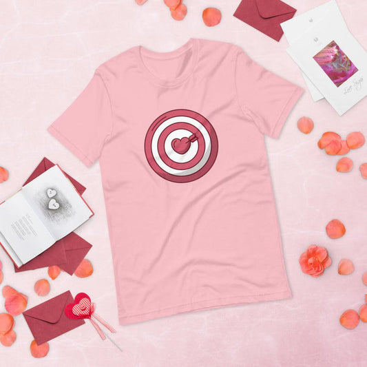 Valentine's Day Heart in Target Unisex T-Shirt - Billyforce Shop