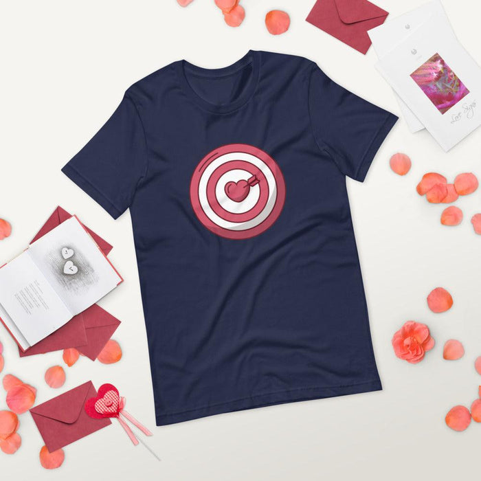 Valentine's Day Heart in Target Unisex T-Shirt - Billyforce Shop