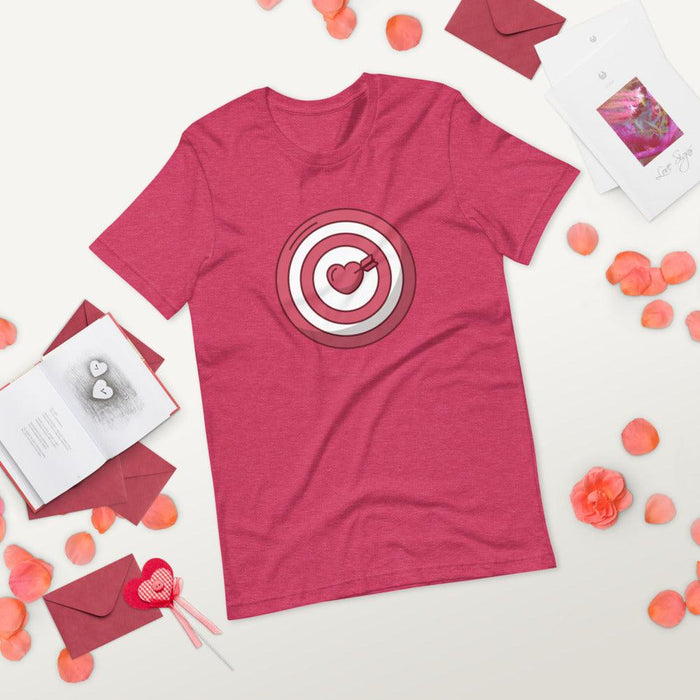 Valentine's Day Heart in Target Unisex T-Shirt - Billyforce Shop