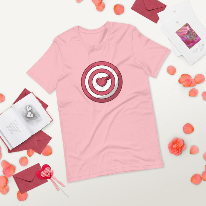 Valentine's Day Heart in Target Unisex T-Shirt - Billyforce Shop